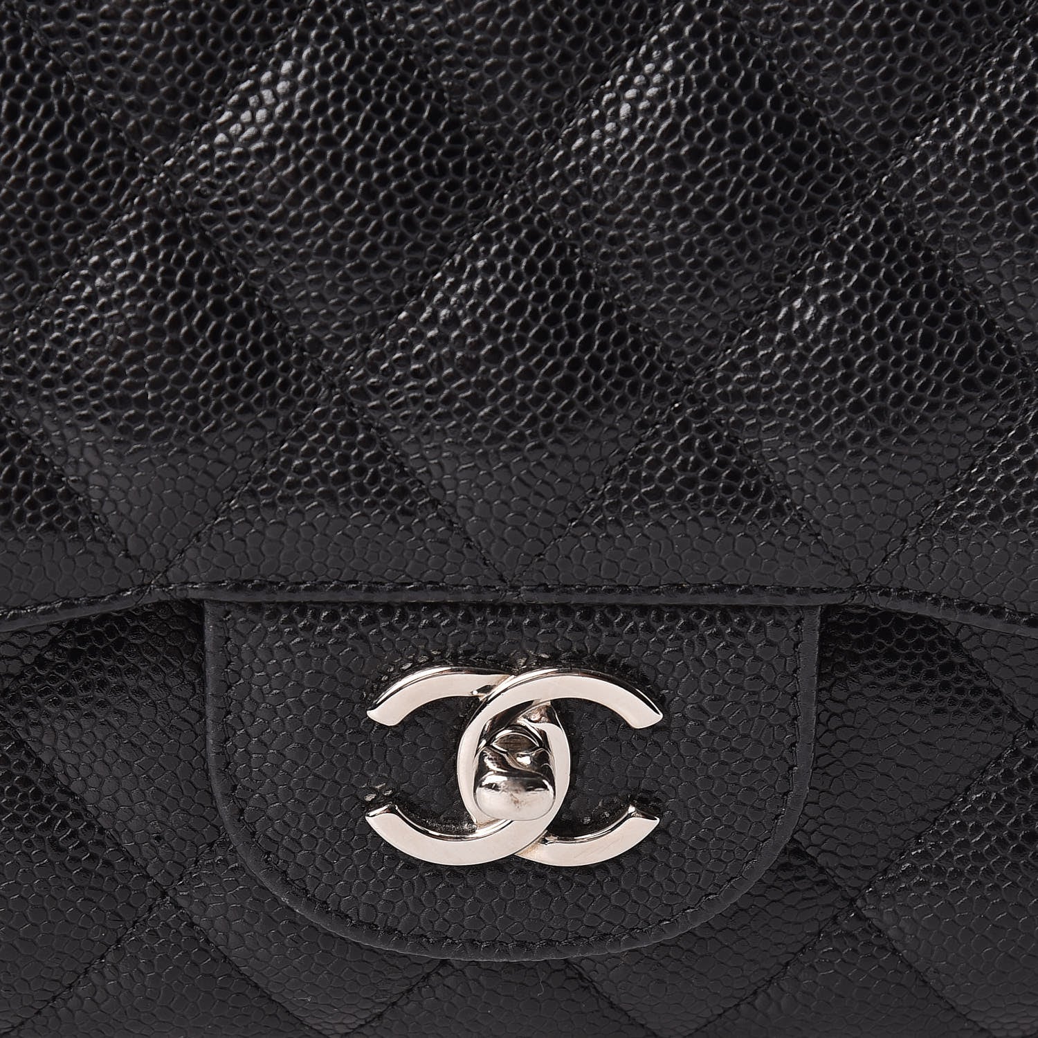 Chanel Caviar Quilted Jumbo Double Flap Black 10 of 12