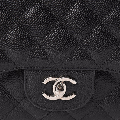 Chanel Caviar Quilted Jumbo Double Flap Black 10 of 12