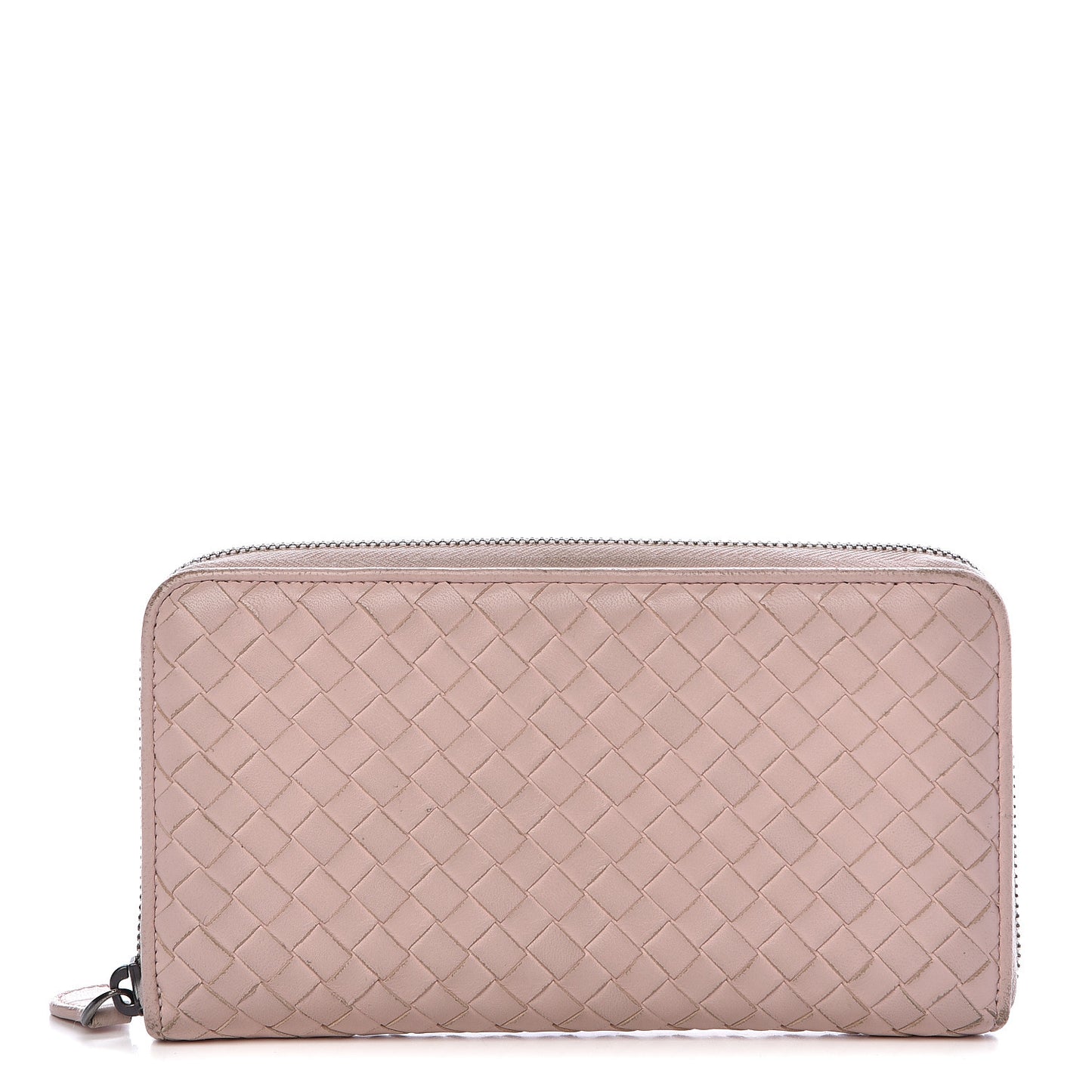 Nappa Intrecciato Zip Around Wallet Lotus