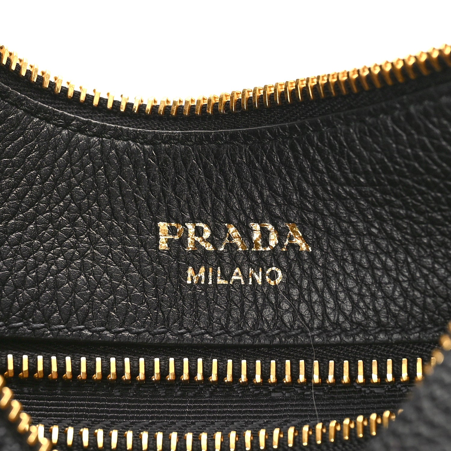 Prada Vitello Daino Zippered Messenger Hobo Black 6 of 8