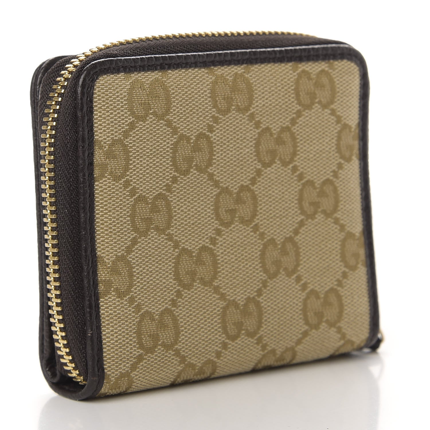 Gucci Monogram Zip Around French Flap Wallet Brown 3 of 8