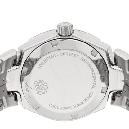 Tag Heuer Stainless Steel Diamond Blue Mother of Pearl 29mm Link Quartz Watch WBC1313 4 of 5