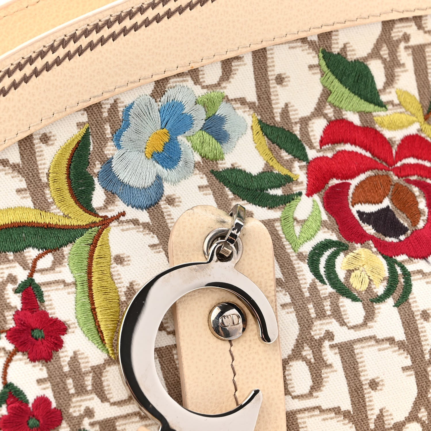 Christian Dior Monogram Vintage Flowers Bowler Beige 12 of 14