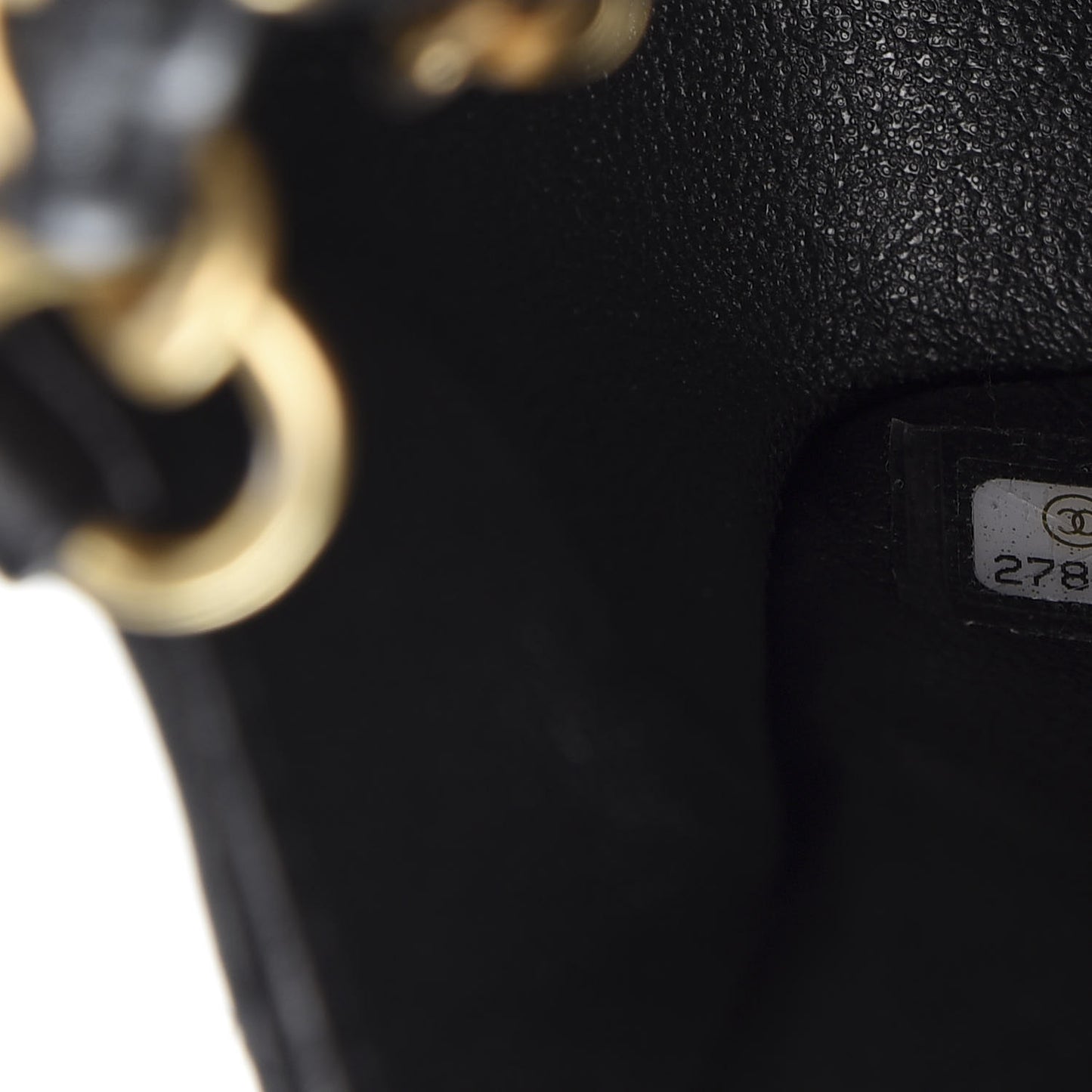 Lambskin Quilted Mini Rectangular Flap Black