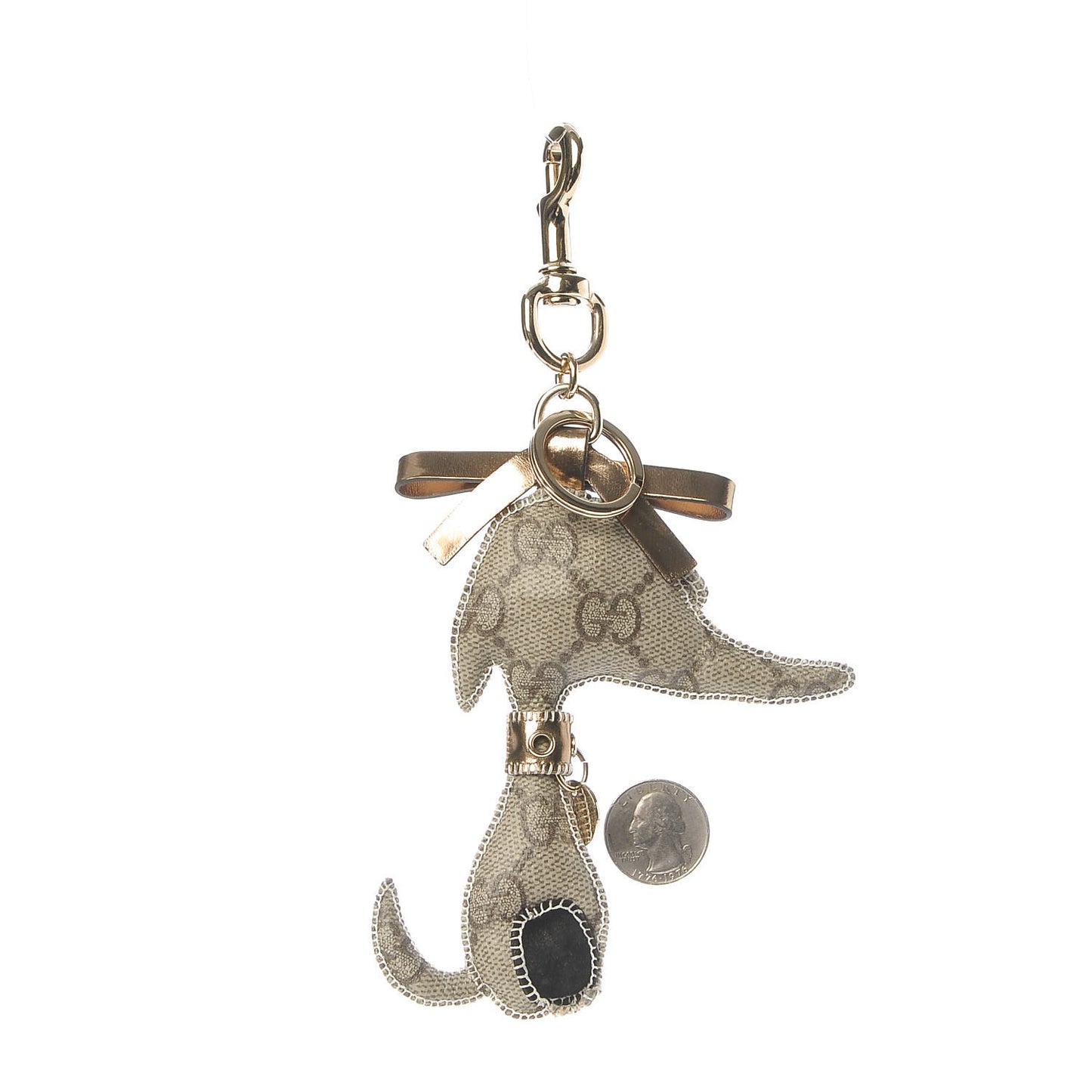 GG Supreme Monogram Dorothy Greyhound Key Charm