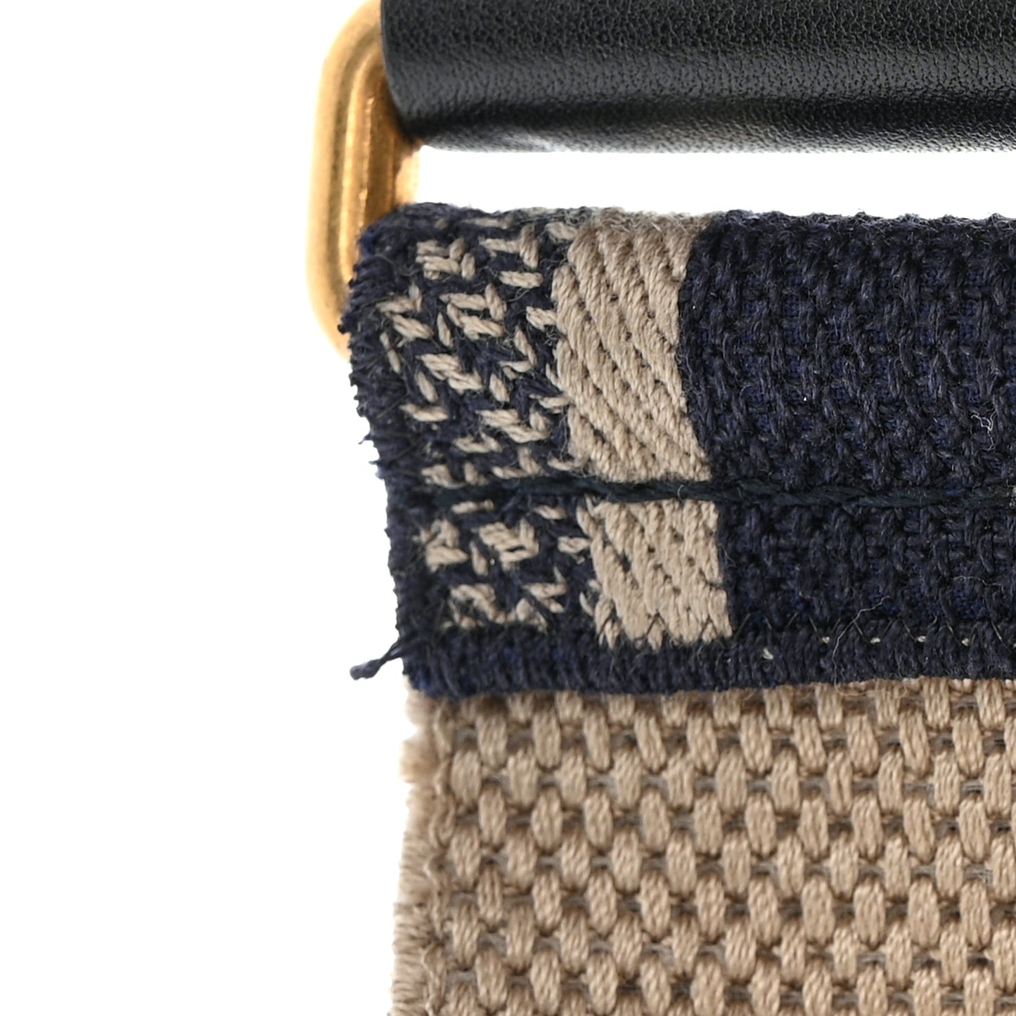 Canvas Embroidered Shoulder Strap Blue