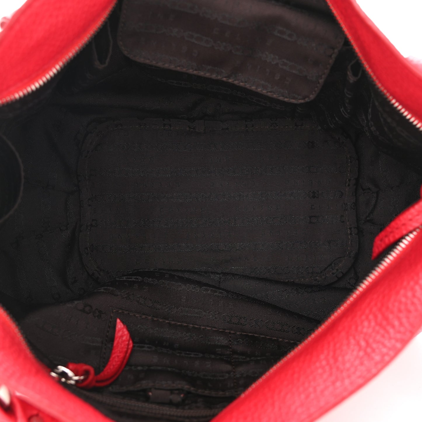 Grained Calfskin Bittersweet Hobo Red