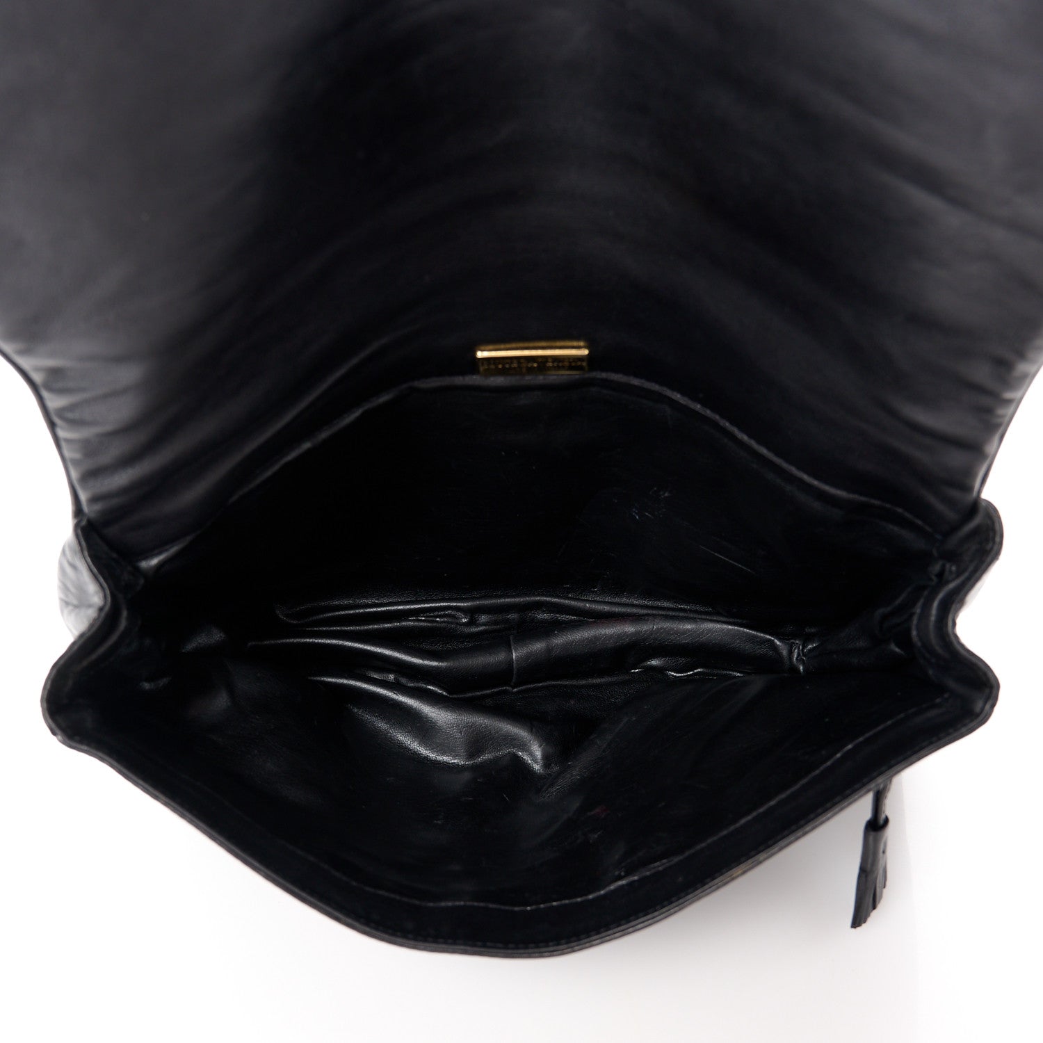Bottega Veneta Nappa Intrecciato Flap Tassel Clutch Black 5 of 11