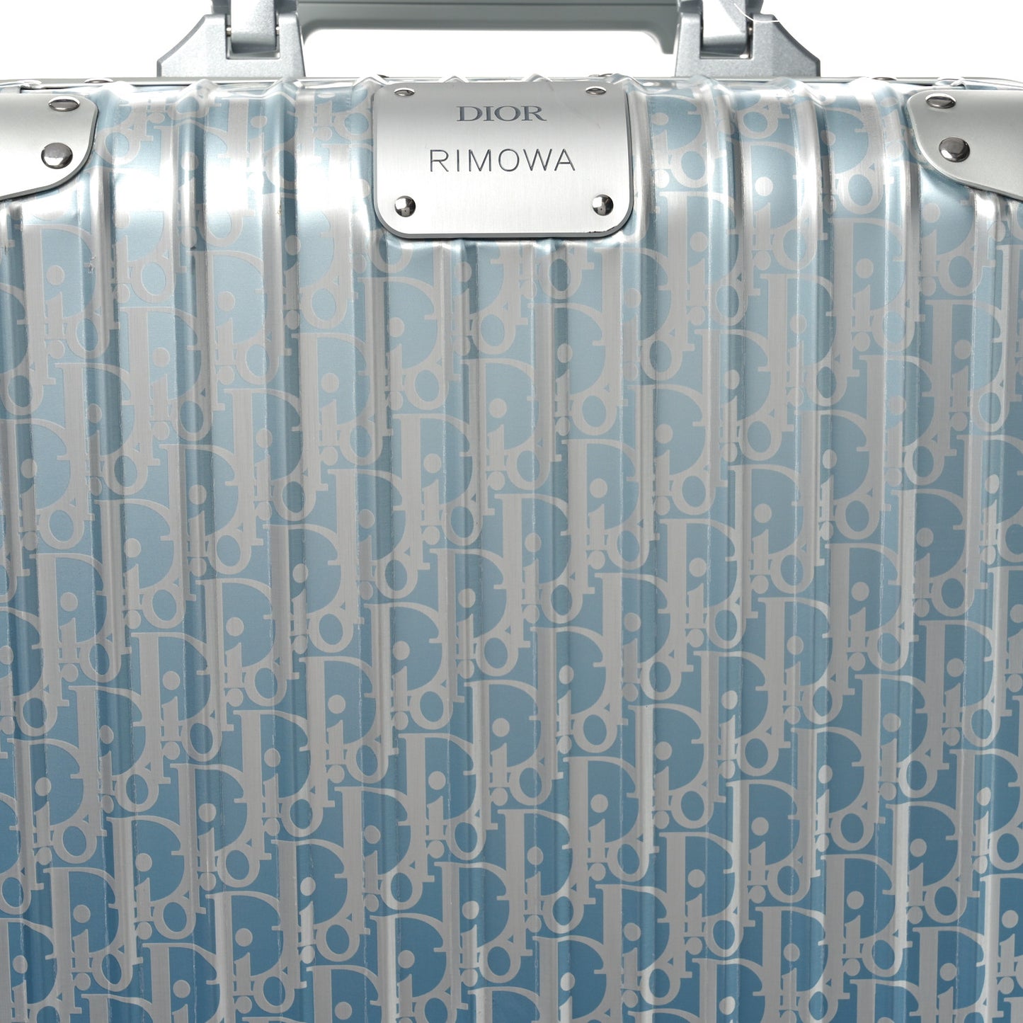 X RIMOWA Aluminum Gradient Cabin Luggage Blue Multi