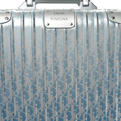 Christian Dior X RIMOWA Aluminum Gradient Cabin Luggage Blue Multi 7 of 9