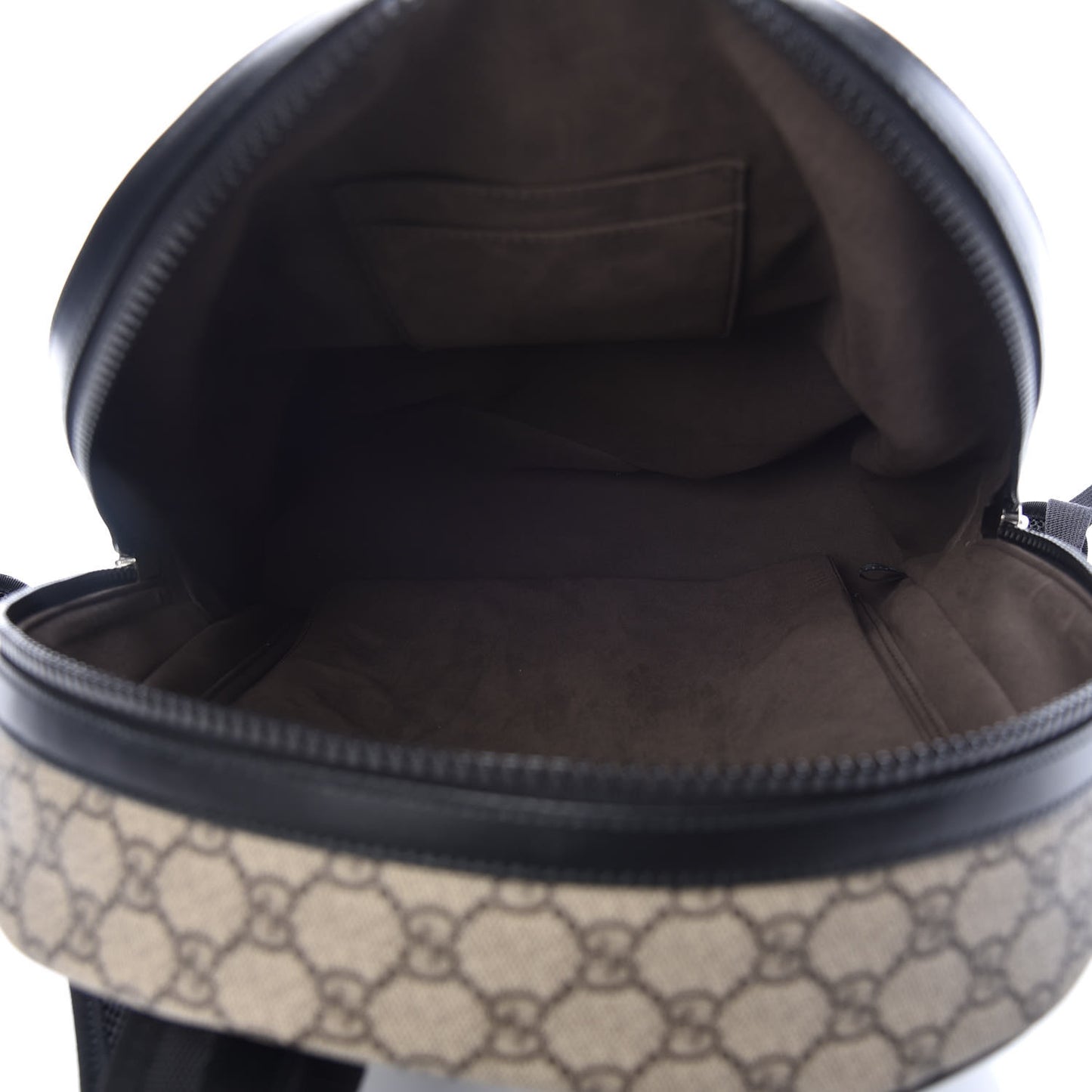GG Supreme Monogram Medium Backpack Black