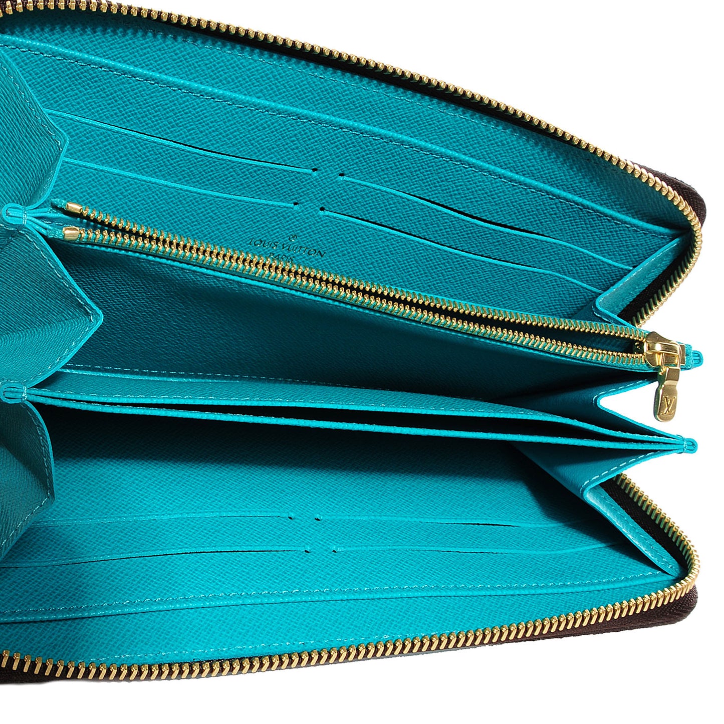 Monogram V Zippy Wallet Turquoise