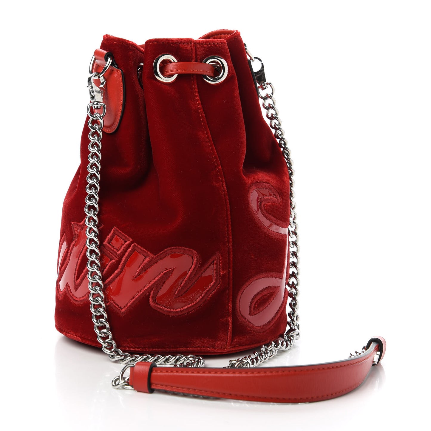 Patent Velvet Marie Jane Bucket Loubi