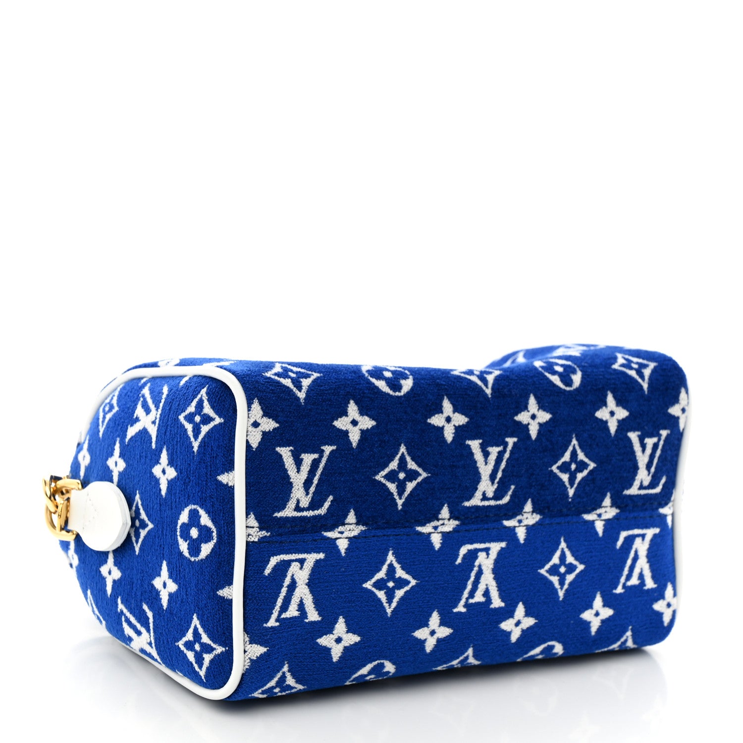 Louis Vuitton Jacquard Velvet Monogram LV Match Speedy Bandouliere 20 Blue 4 of 9