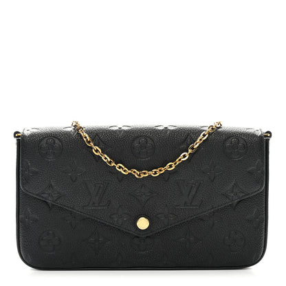Louis Vuitton Empreinte Pochette Felicie Chain Wallet Black 1 of 9