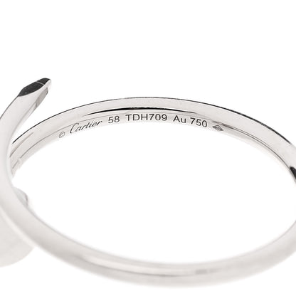 Cartier 18K White Gold Small Juste Un Clou Ring 58 8.25 5 of 6