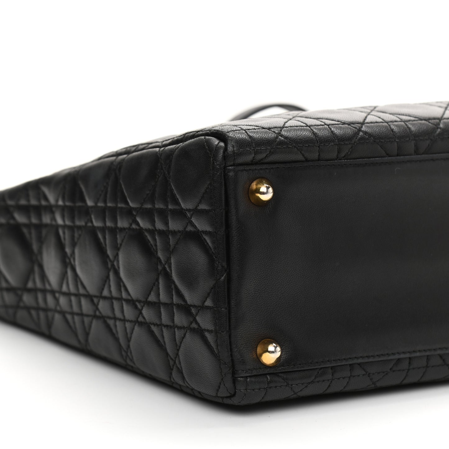 Lambskin Cannage Large Lady Dior Black