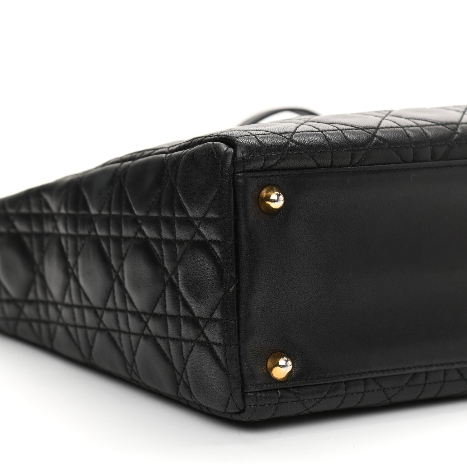 Christian Dior Lambskin Cannage Large Lady Dior Black 8 of 10