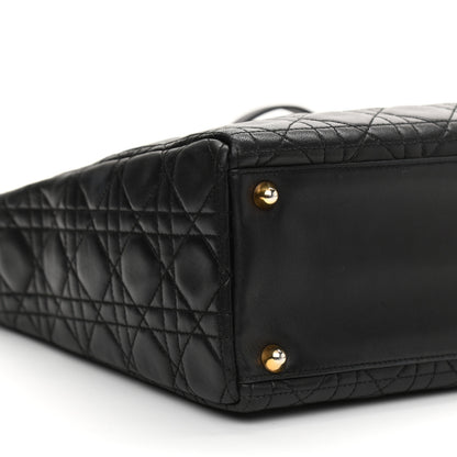 Christian Dior Lambskin Cannage Large Lady Dior Black 8 of 10