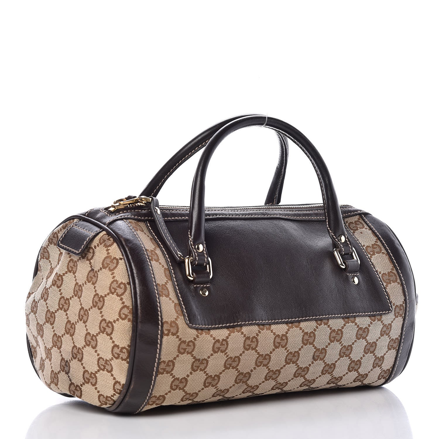 Gucci Monogram Trophy Satchel Ebony 3 of 10
