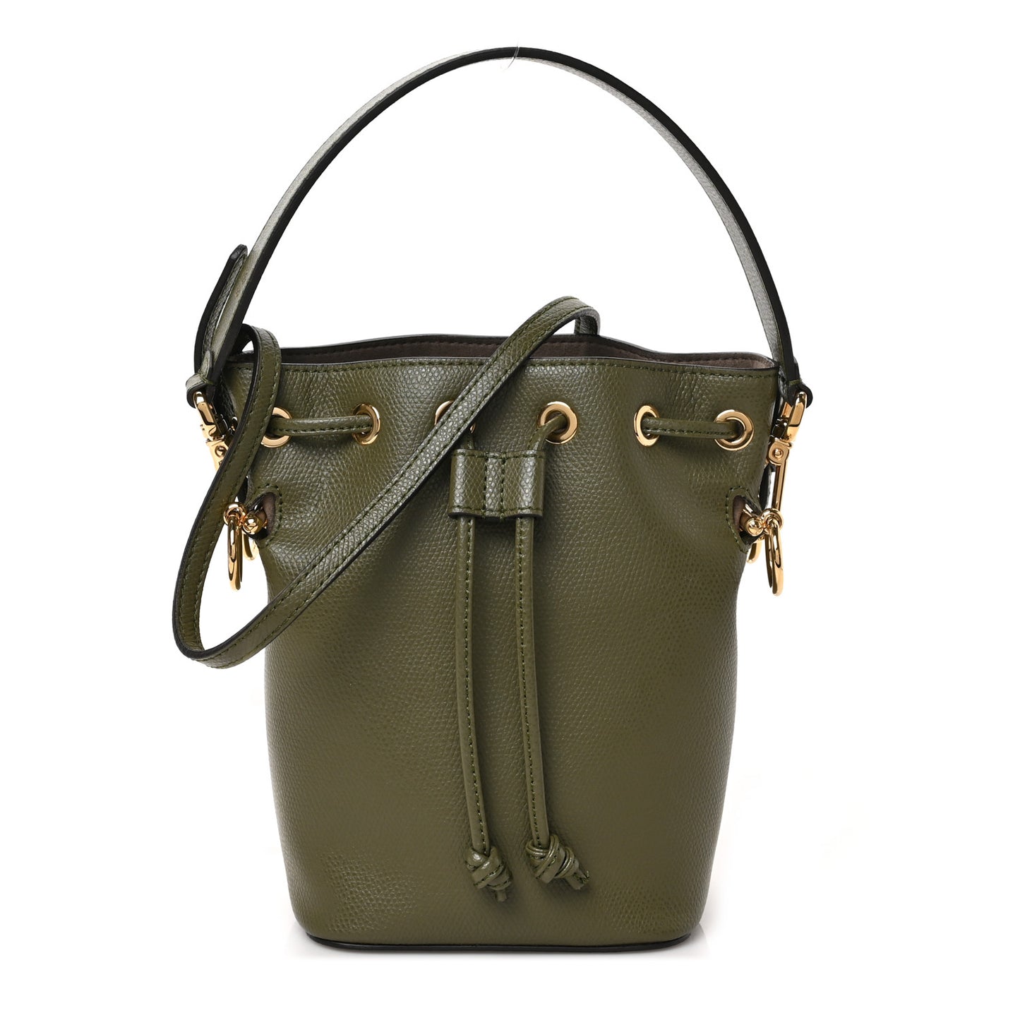Vitello Cruise F is Fendi Mini Mon Tresor Bucket Bag Asparago