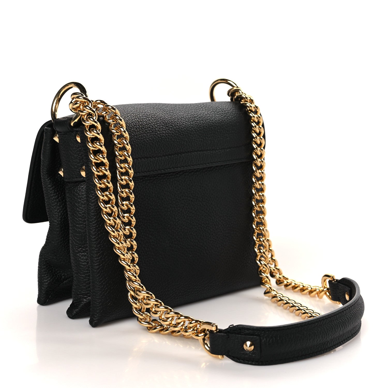 Alexander McQueen Calfskin Small Twin Skull Chain Crossbody Black 3 of 9