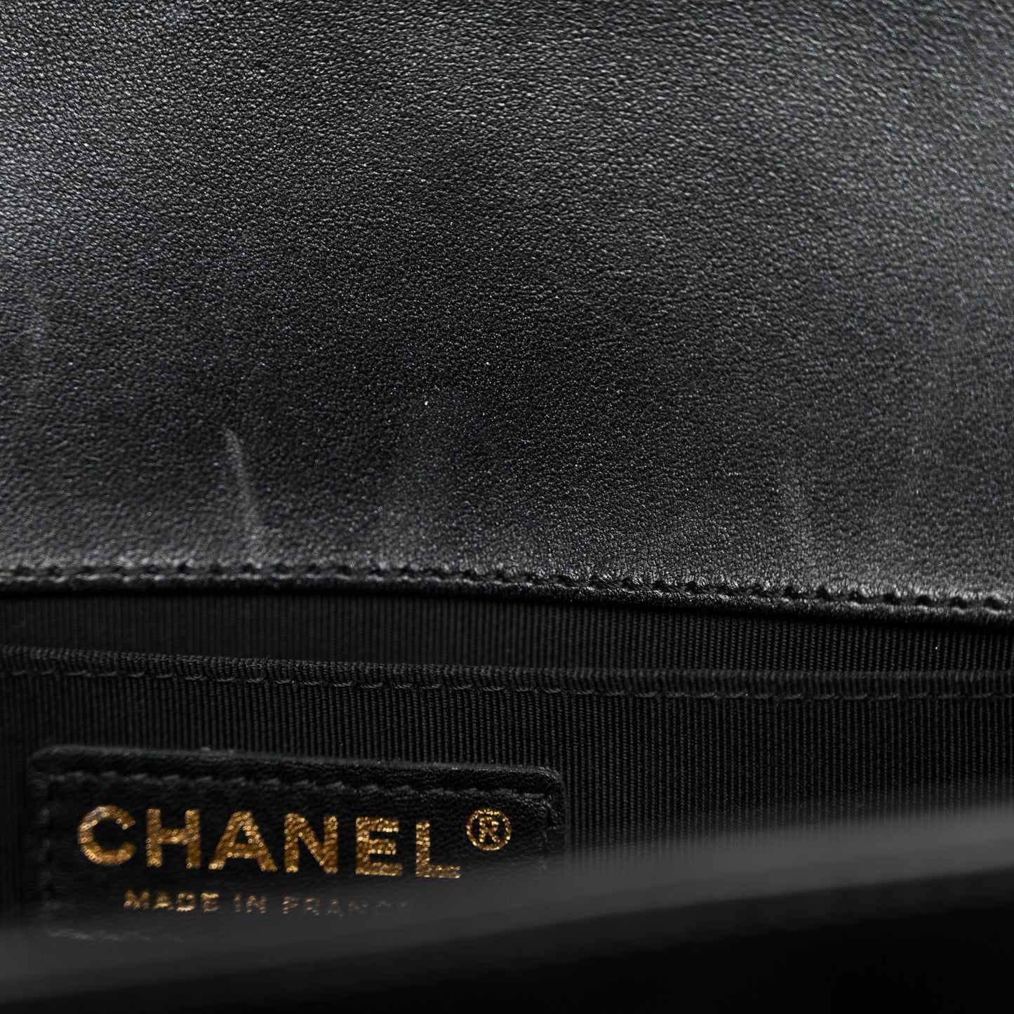 Patent Calfskin Quilted Medium Boy Flap Black