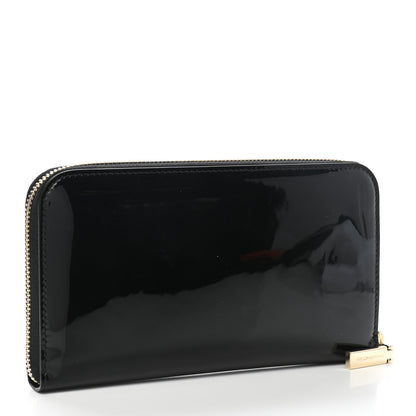 Versace Patent Palazzo Medusa Zip Around Wallet Black 3 of 6