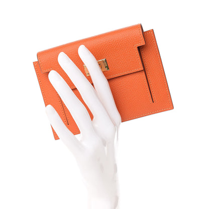 Hermes Epsom Kelly Pocket Compact Wallet Feu 2 of 8