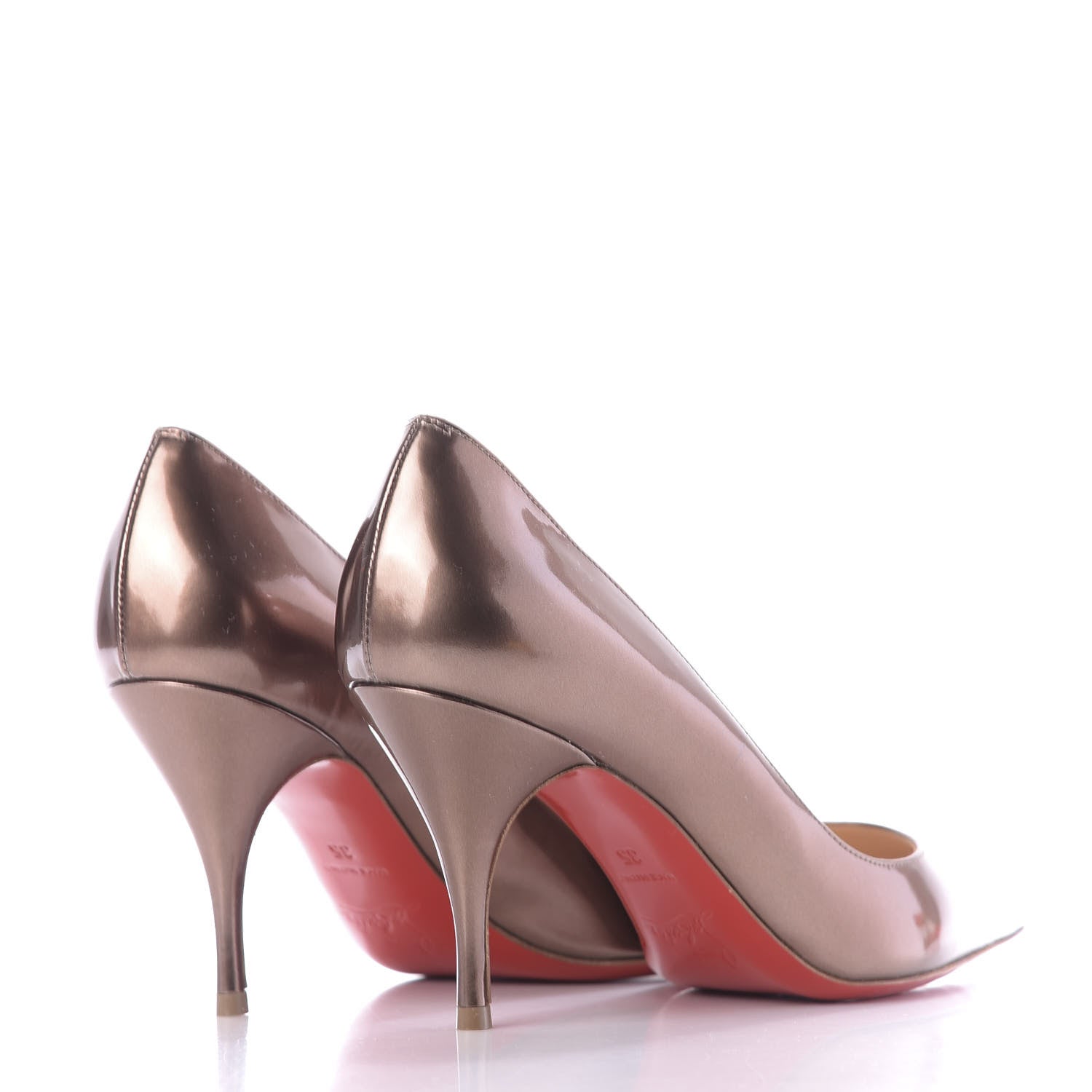 Christian Louboutin Patent Clare 80 Pumps 35 Bronze 4 of 11