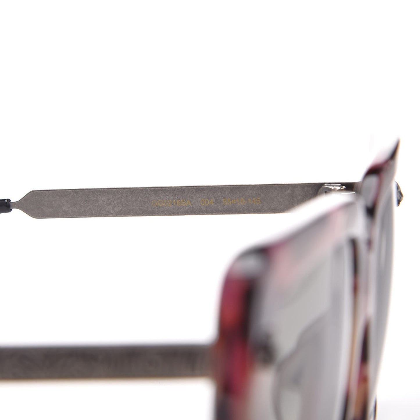 Squared Frame Sunglasses GG0216SA Pink Havana