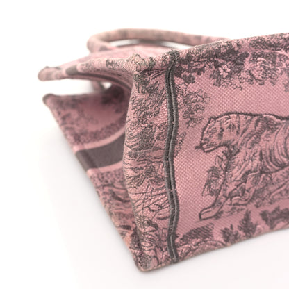 FASHIONPHILE Canvas Embroidered Small Dioriviera Toile De Jouy Book Tote Pink 9 of 10