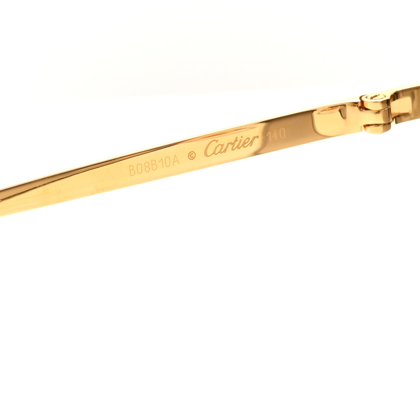 Panthere De Cartier Aviator Sunglasses Gold