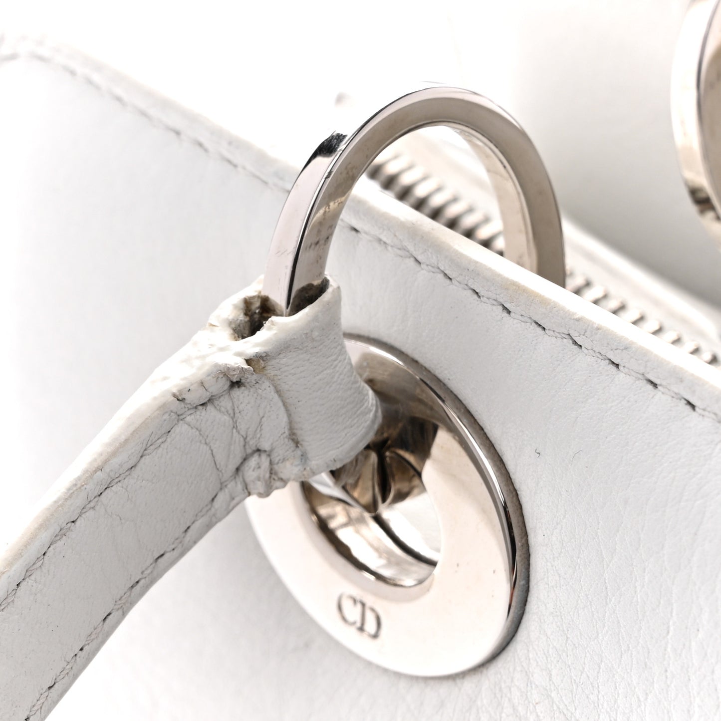 Calfskin Soft Lady Dior East West White