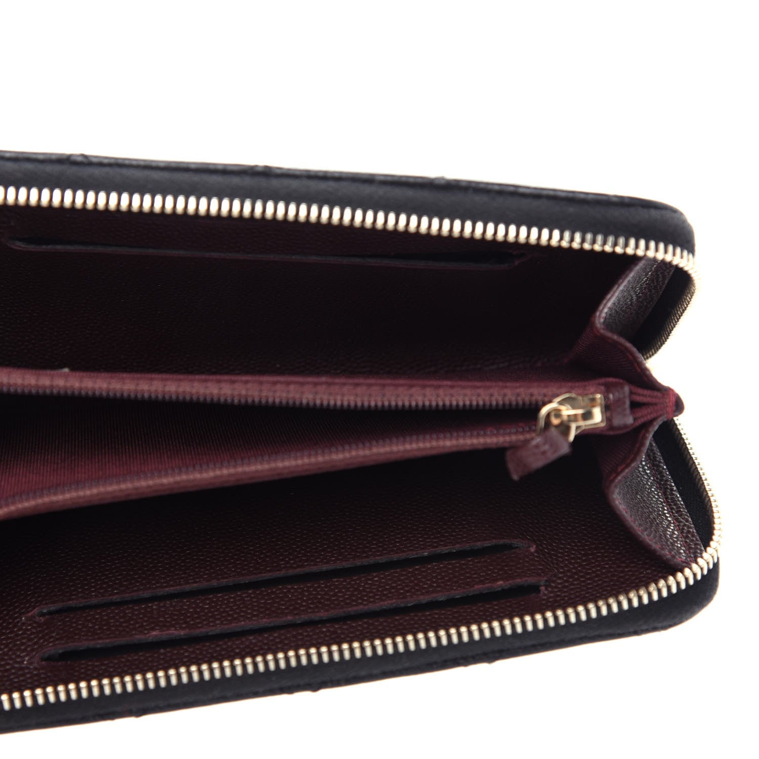 Chanel Caviar Quilted Medium Zip Around Wallet Black 5 of 11