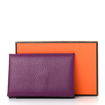 Hermes Chevre Mysore Calvi Card Case Anemone 8 of 8