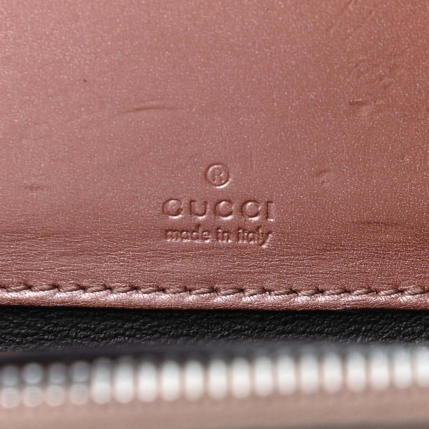 Gucci Patent Microguccissima Zip Around Wallet Pink 6 of 7