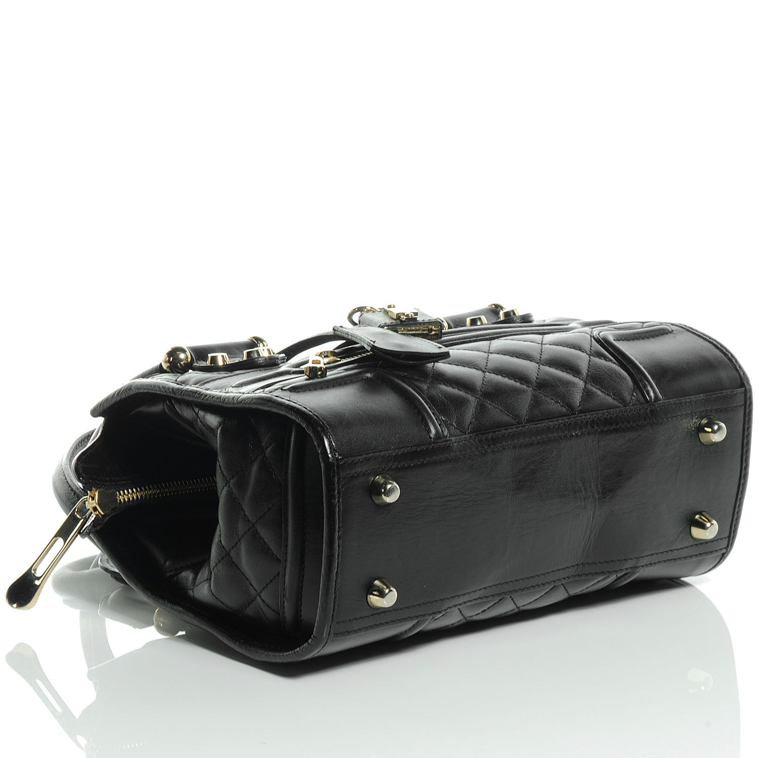 Burberry Leather Quilted Mini Manor Bag Black 56177 – FASHIONPHILE