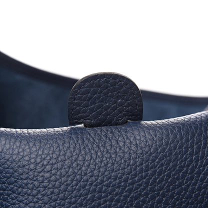 Hermes Taurillon Clemence Evelyne III PM Bleu Saphir 7 of 10