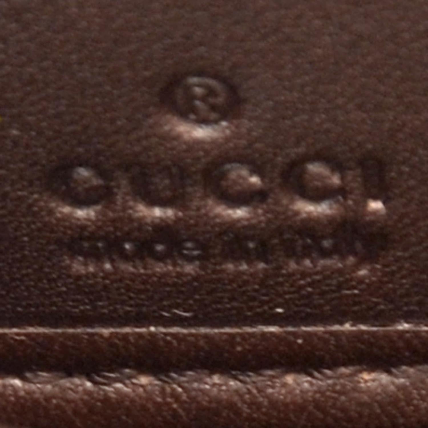 Gucci Monogram Margaux Calfskin Sukey Zip Around Wallet Beige Ebony Cocoa 7 of 7