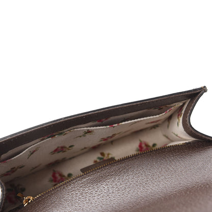 Gucci Calfskin Embroidered Sylvie Belt Bag Brown 5 of 10