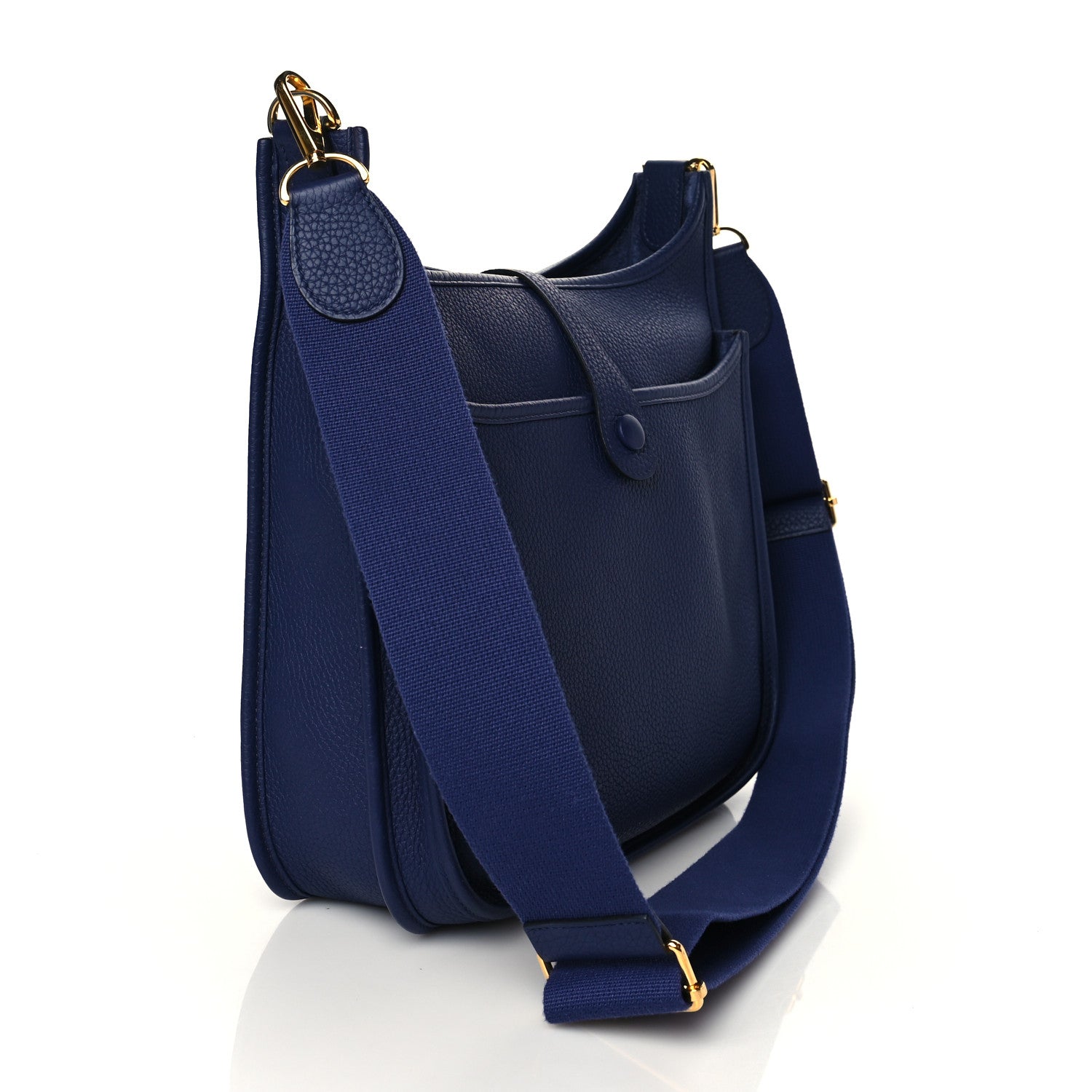 Hermes Taurillon Clemence Evelyne III PM Bleu Encre 3 of 10