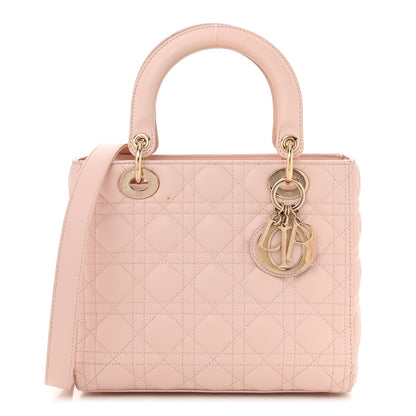 Christian Dior Lambskin Cannage Medium Lady Dior Light Pink 1 of 14