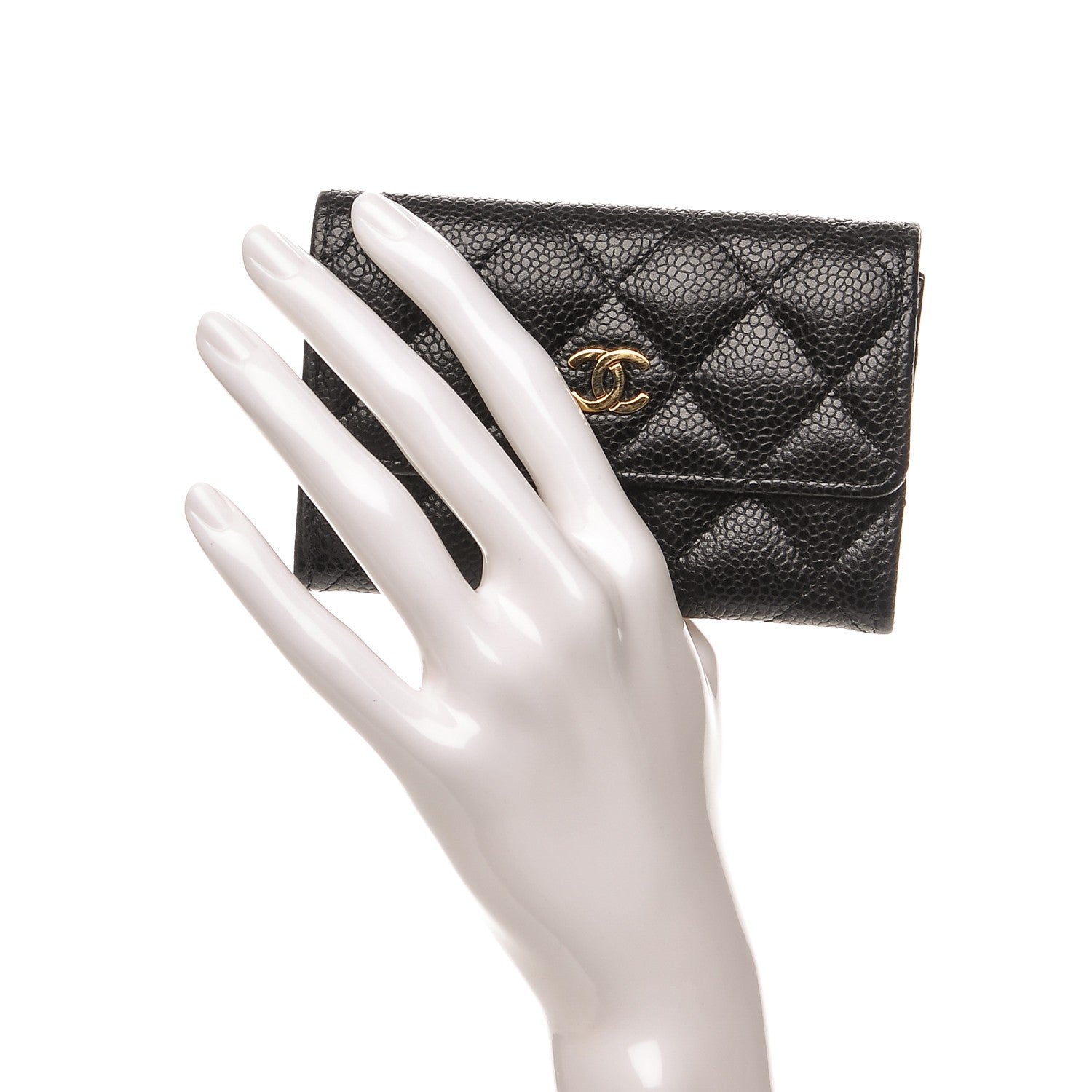 Chanel Caviar Quilted Flap Card Holder Black 2 of 9