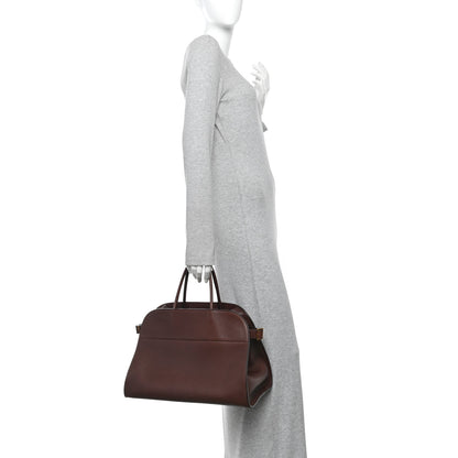 The Row Polished Saddle Calfskin Soft Margaux 15 Burgundy 2 of 11
