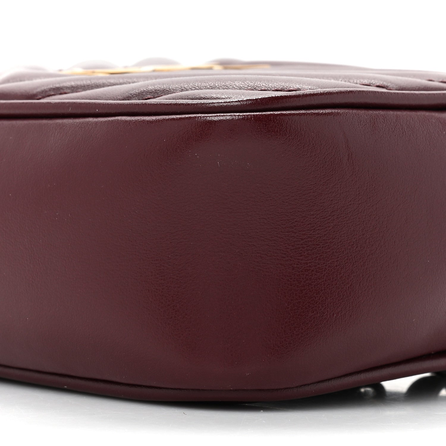 Saint Laurent Calfskin Matelasse Monogram Lou Belt Bag Dark Legion Red 8 of 9