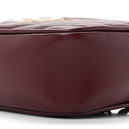 Saint Laurent Calfskin Matelasse Monogram Lou Belt Bag Dark Legion Red 8 of 9