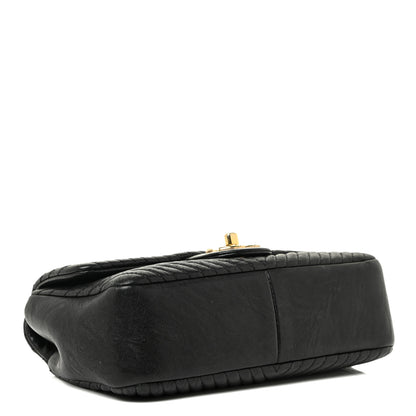 Chanel Calfskin Chevron Quilted Small Surpique Flap Black 4 of 21