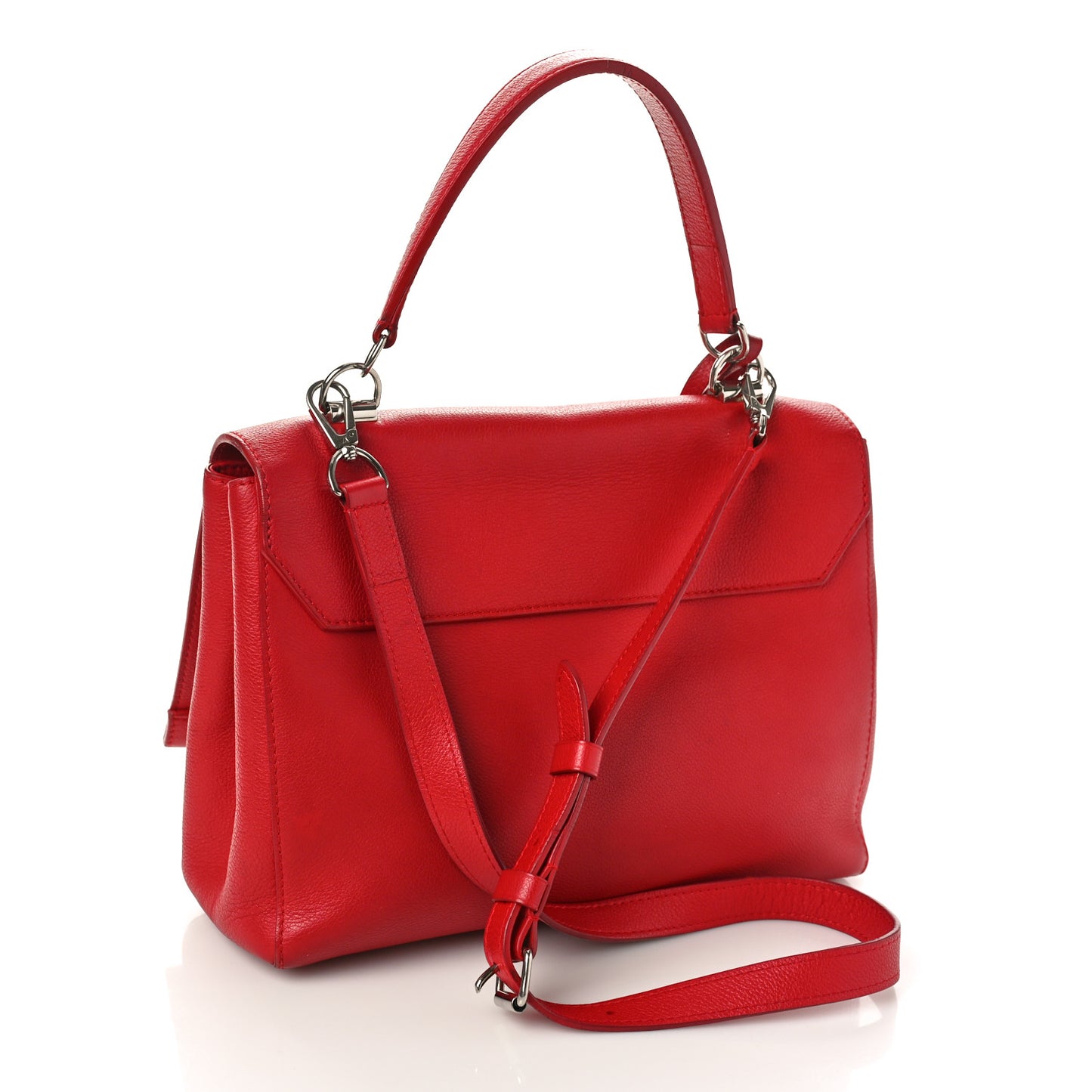 Soft Calfskin Lockme II Top Handle Rubis