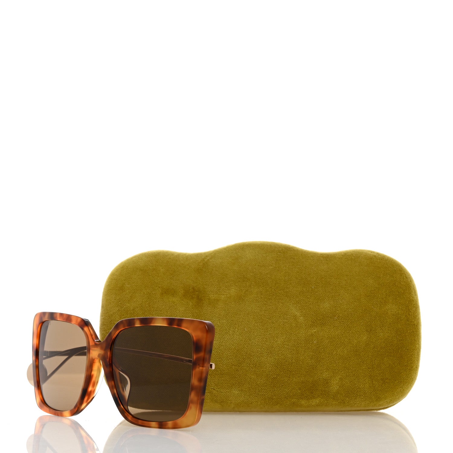 Gucci Acetate Oversize Square Frame GG0435S Sunglasses Havana 8 of 8